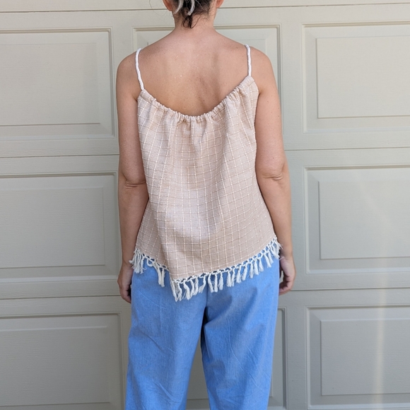 VINTAGE TABLECLOTH swing top 1970's upcycled M L - Picture 6 of 8